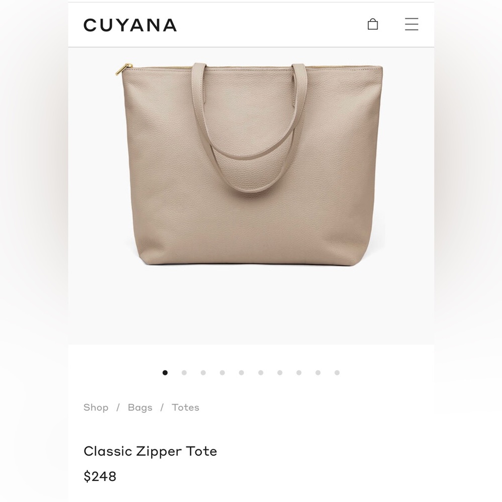 Cuyana Classic Zipper Tote in Beige